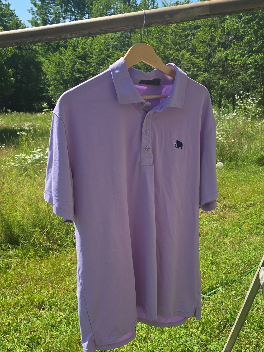 G/FORE Mens Lilac Golf Polo with Mammoth Logo 2XL
